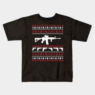 AR 15 Guns Ugly Christmas Model Kids T-Shirt